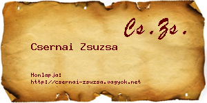 Csernai Zsuzsa névjegykártya